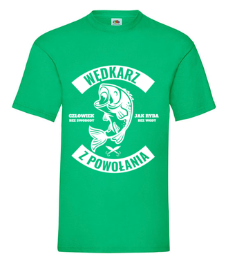 Wędkarz z powołania  - Koszulka z nadrukiem - dla wędkarza - Męska