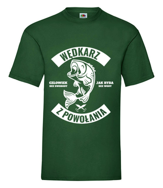 Wędkarz z powołania  - Koszulka z nadrukiem - dla wędkarza - Męska