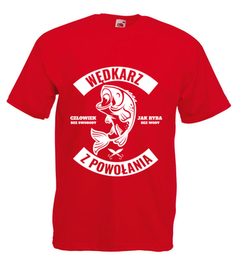 Wędkarz z powołania  - Koszulka z nadrukiem - dla wędkarza - Męska