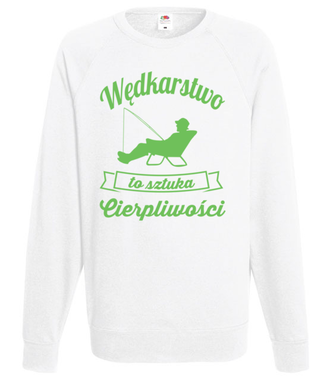 Osobista sztuka cierpliwości  - Bluza z nadrukiem - dla wędkarza - Męska