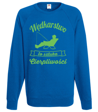 Osobista sztuka cierpliwości  - Bluza z nadrukiem - dla wędkarza - Męska
