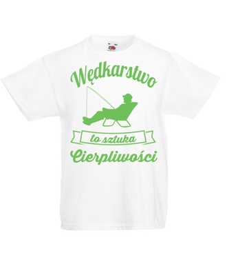 Osobista sztuka cierpliwości  - Koszulka z nadrukiem - dla wędkarza - Dziecięca