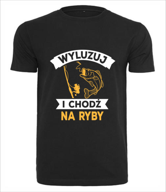Wyluzuj chodz na ryby koszulka z nadrukiem dla wedkarza mezczyzna jipi pl 870 1
