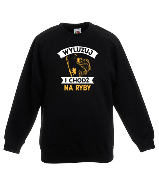 Wyluzuj chodz na ryby bluza z nadrukiem dla wedkarza dziecko jipi pl 870 124