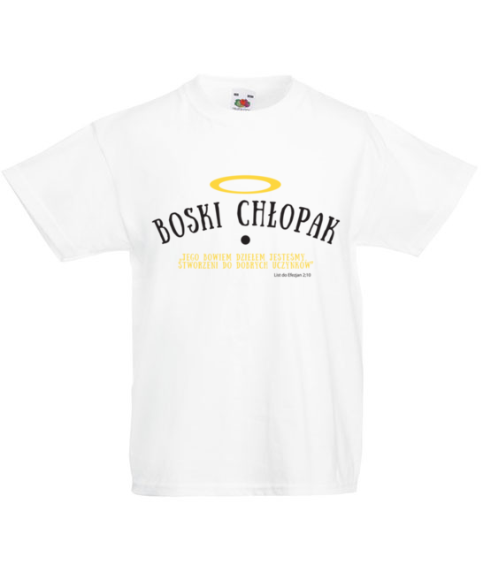 Boski chlopak oj boski koszulka z nadrukiem chrzescijanskie dziecko jipi pl 875 83