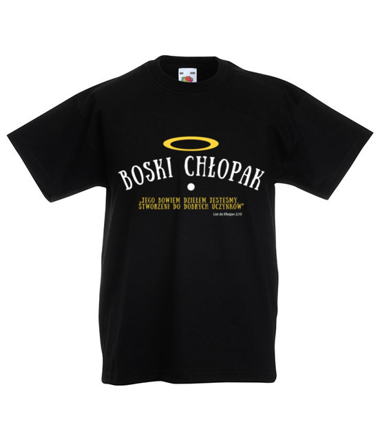 Boski chlopak oj boski koszulka z nadrukiem chrzescijanskie dziecko jipi pl 876 82