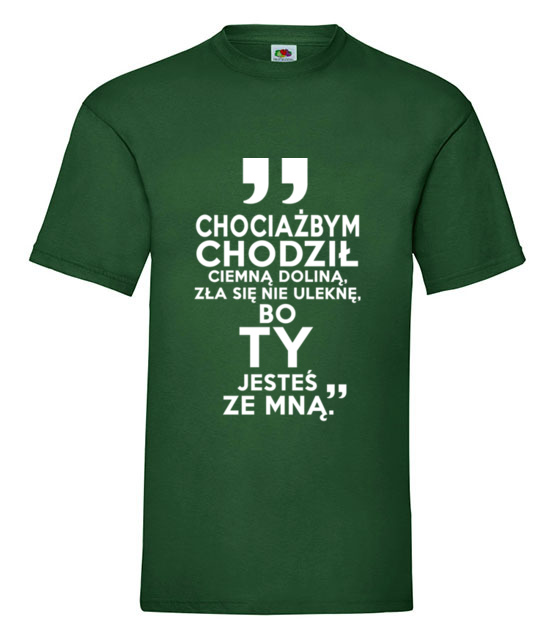 Nie ulekne sie zla bo jestes ze mna koszulka z nadrukiem chrzescijanskie mezczyzna jipi pl 881 188