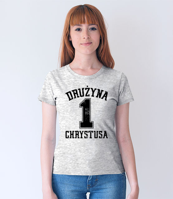 Naleze do druzyny chrystusa koszulka z nadrukiem chrzescijanskie kobieta jipi pl 884 69