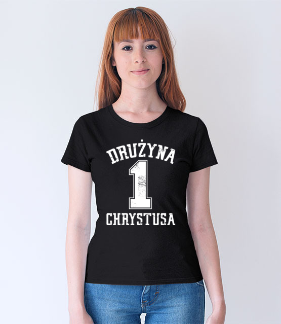 Naleze do druzyny chrystusa koszulka z nadrukiem chrzescijanskie kobieta jipi pl 885 64