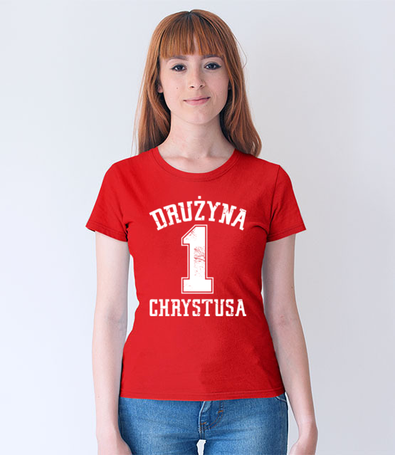 Naleze do druzyny chrystusa koszulka z nadrukiem chrzescijanskie kobieta jipi pl 885 66