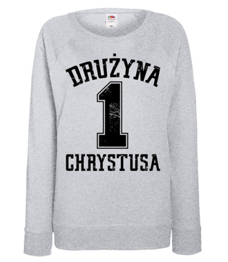 Nalezę do drużyny Chrystusa - Bluza z nadrukiem - chrześcijańskie - Damska