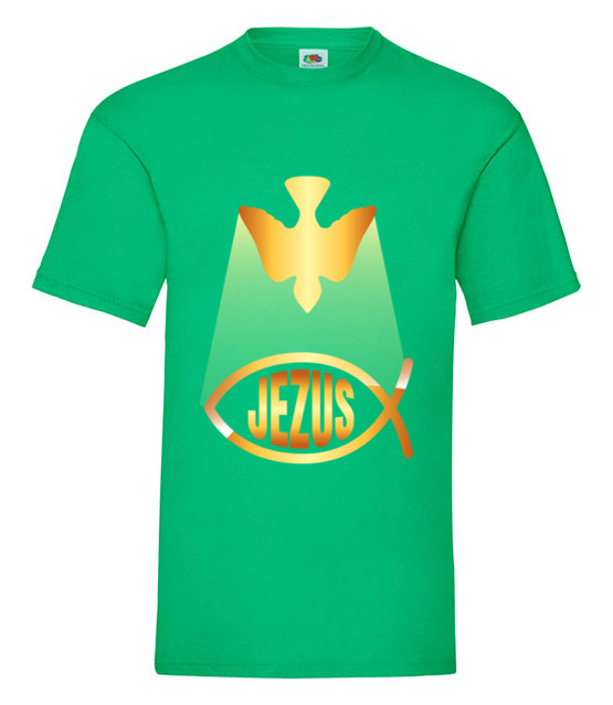 Jezus jest tu koszulka z nadrukiem chrzescijanskie mezczyzna jipi pl 896 186