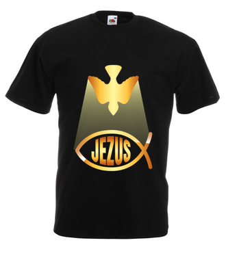 Jezus. Jest tu. - Koszulka z nadrukiem - chrześcijańskie - Męska