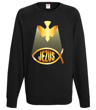 Jezus. Jest tu. - Bluza z nadrukiem - chrześcijańskie - Męska