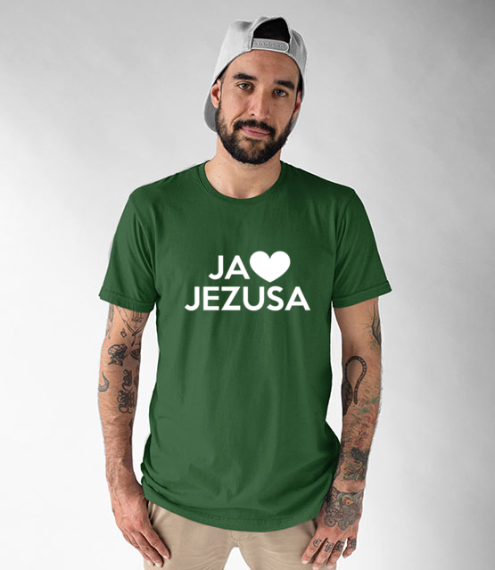 Kocham go kocham jezusa koszulka z nadrukiem chrzescijanskie mezczyzna jipi pl 898 191