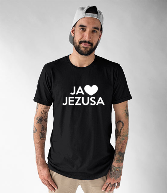 Kocham go kocham jezusa koszulka z nadrukiem chrzescijanskie mezczyzna jipi pl 898 46