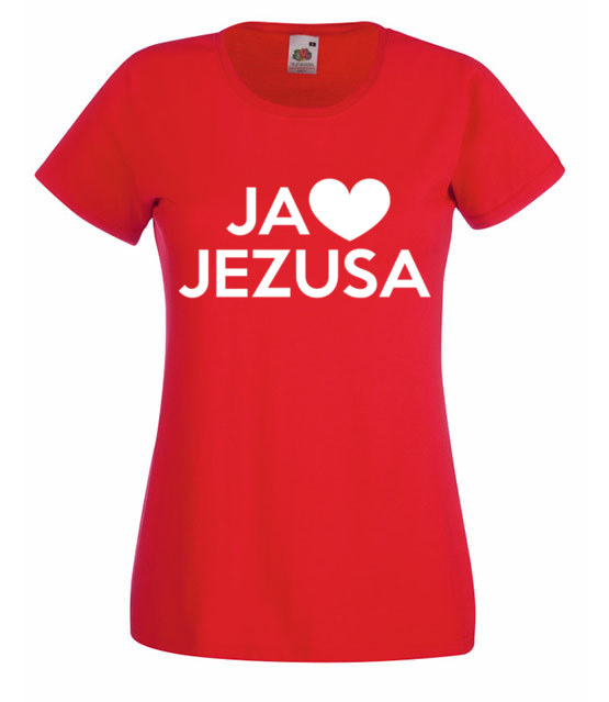Kocham go kocham jezusa koszulka z nadrukiem chrzescijanskie kobieta jipi pl 898 60