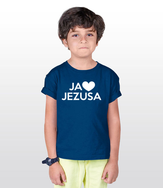Kocham go kocham jezusa koszulka z nadrukiem chrzescijanskie dziecko jipi pl 898 98