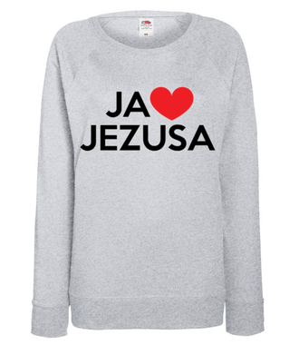 Kocham Go! Kocham Jezusa! - Bluza z nadrukiem - chrześcijańskie - Damska