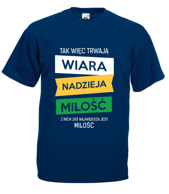 Wiara nadzieja milosc koszulka z nadrukiem chrzescijanskie mezczyzna jipi pl 918 3