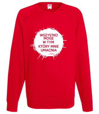 Wszystko mogę w tym, który mnie umacnia - Bluza z nadrukiem - chrześcijańskie - Męska