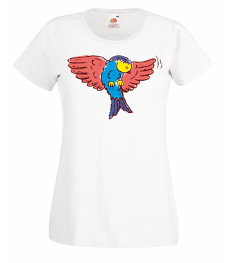 Aż do nieba! Fruwający t-shirt - Koszulka z nadrukiem - Miłośnicy Zwierząt - Damska