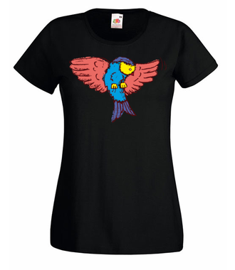 Aż do nieba! Fruwający t-shirt - Koszulka z nadrukiem - Miłośnicy Zwierząt - Damska