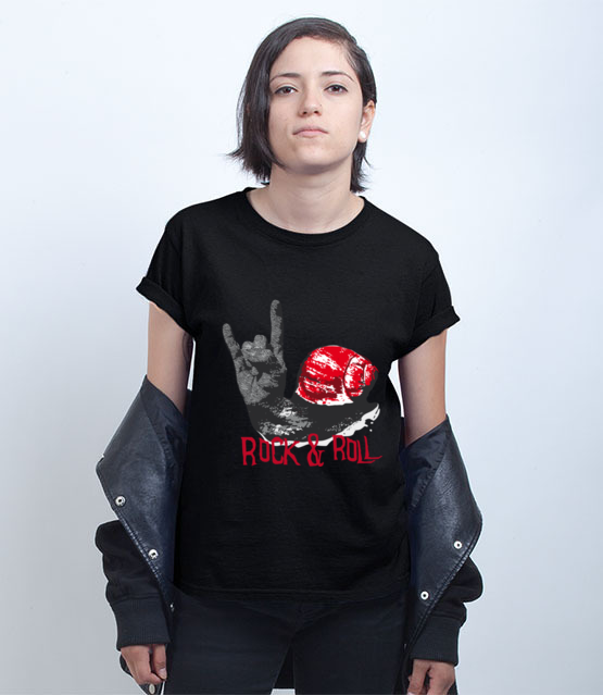 Rock and roll moje brzmienie koszulka z nadrukiem muzyka kobieta jipi pl 927 70