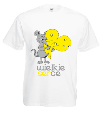 Z wielkim SERcem do … - Koszulka z nadrukiem - Walentynki - Męska