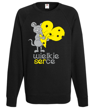 Z wielkim SERcem do … - Bluza z nadrukiem - Walentynki - Męska