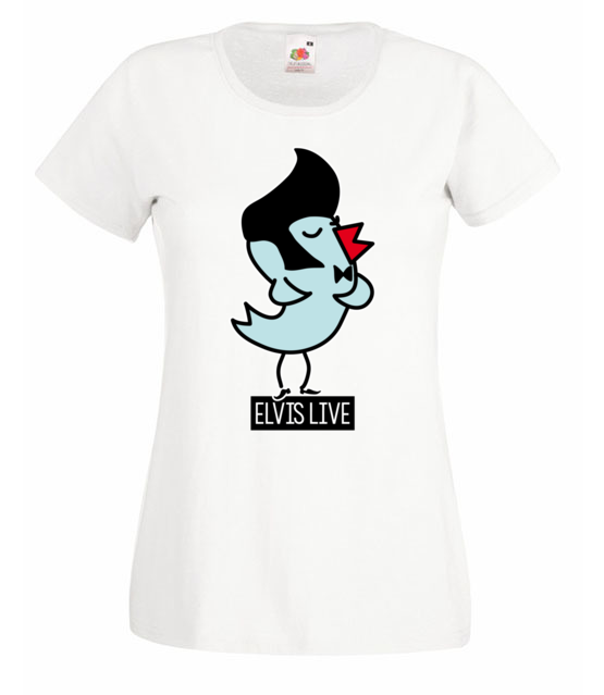 Byc jak elvis koszulka z nadrukiem smieszne kobieta jipi pl 940 58