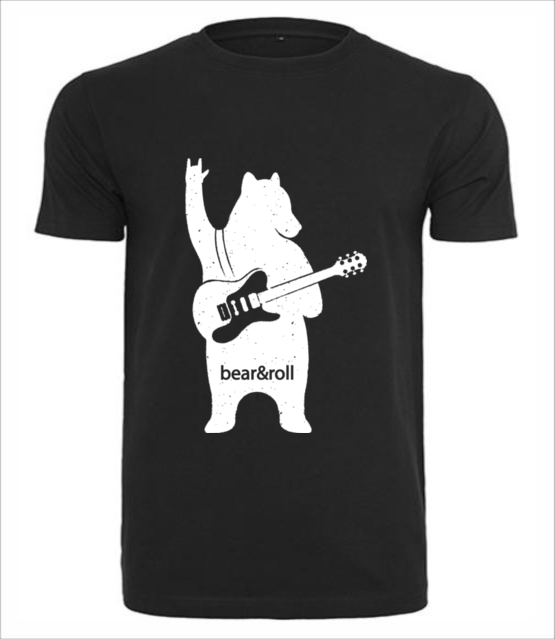 Misiowy rock and roll koszulka z nadrukiem muzyka mezczyzna jipi pl 942 1