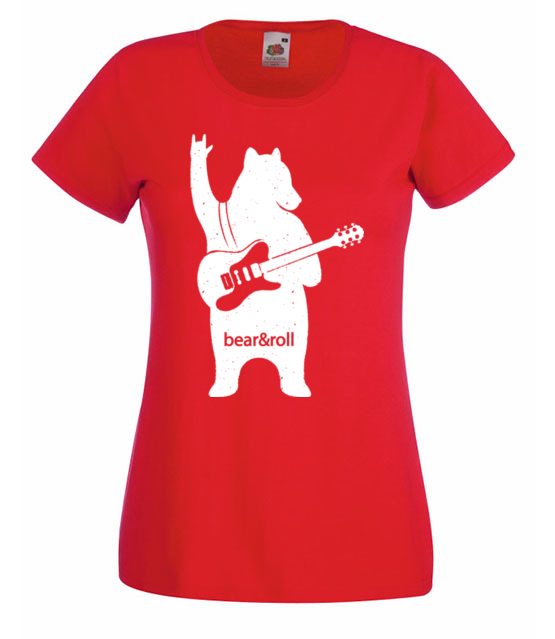 Misiowy rock and roll koszulka z nadrukiem muzyka kobieta jipi pl 942 60