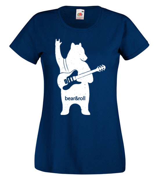 Misiowy rock and roll koszulka z nadrukiem muzyka kobieta jipi pl 942 62