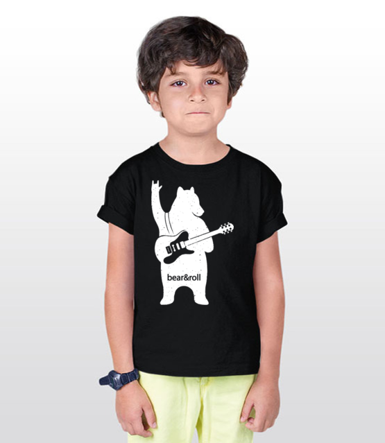 Misiowy rock and roll koszulka z nadrukiem muzyka dziecko jipi pl 942 94