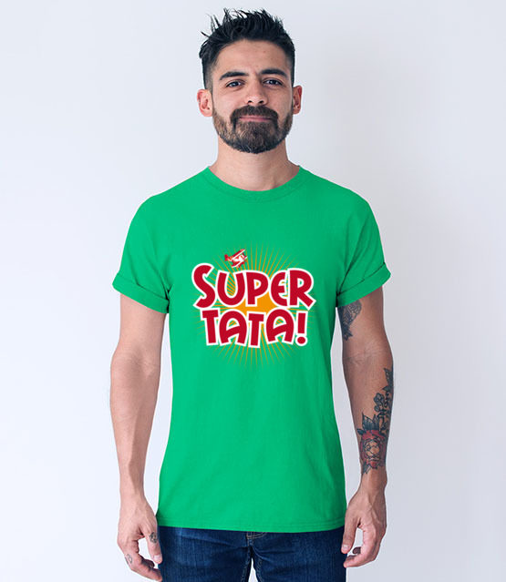 Super tata super gosc koszulka z nadrukiem dla taty mezczyzna jipi pl 948 192
