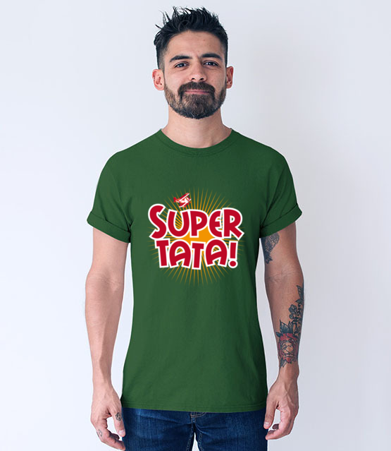 Super tata super gosc koszulka z nadrukiem dla taty mezczyzna jipi pl 948 193