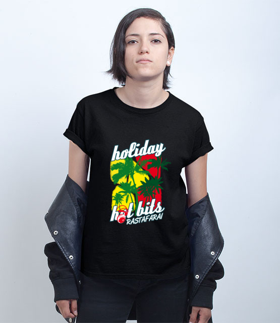 Reggae chill i lekkosc stylu koszulka z nadrukiem muzyka kobieta jipi pl 951 70