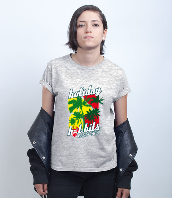 Reggae chill i lekkosc stylu koszulka z nadrukiem muzyka kobieta jipi pl 951 75