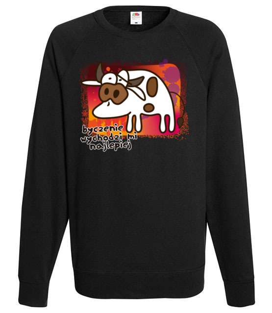 Krowa z humorem bluza z nadrukiem zwierzeta mezczyzna jipi pl 954 107