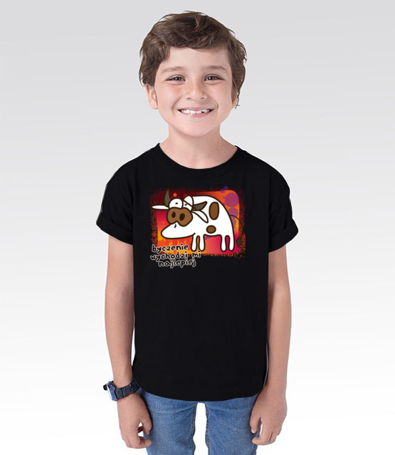 Krowa z humorem koszulka z nadrukiem zwierzeta dziecko jipi pl 954 100