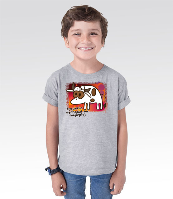 Krowa z humorem koszulka z nadrukiem zwierzeta dziecko jipi pl 954 105