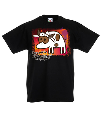 Krowa z humorem - Koszulka z nadrukiem - Zwierzęta - Dziecięca