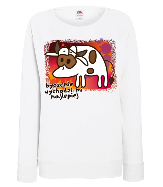 Krowa z humorem bluza z nadrukiem zwierzeta kobieta jipi pl 954 114