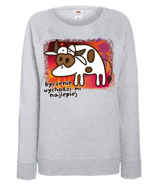 Krowa z humorem bluza z nadrukiem zwierzeta kobieta jipi pl 954 118