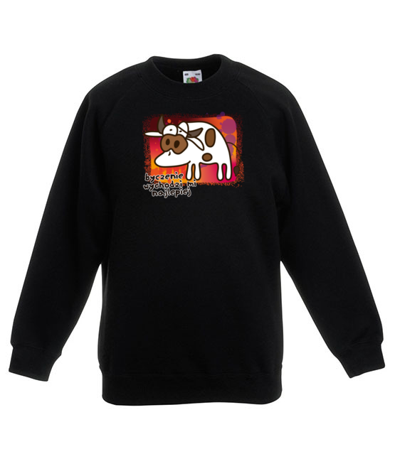Krowa z humorem bluza z nadrukiem milosnicy zwierzat dziecko jipi pl 954 124
