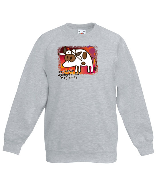 Krowa z humorem bluza z nadrukiem zwierzeta dziecko jipi pl 954 128