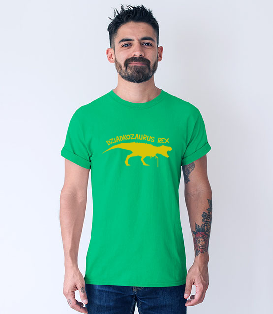 Dziadkozaur rex koszulka z nadrukiem dla dziadka mezczyzna jipi pl 966 192
