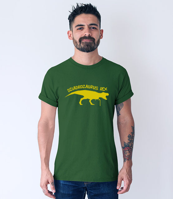 Dziadkozaur rex koszulka z nadrukiem dla dziadka mezczyzna jipi pl 966 193