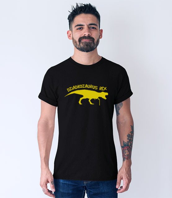 Dziadkozaur rex koszulka z nadrukiem dla dziadka mezczyzna jipi pl 966 52